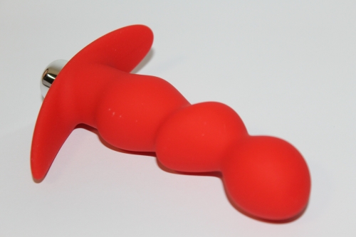Вибратор для вагинальной и анальной стимуляции SWEET TOYS L 95 мм D 27 мм, цвет красный - 3
