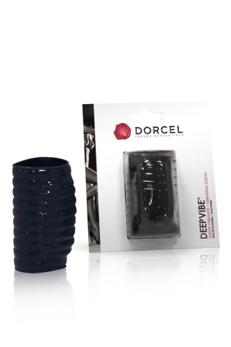 Вібронасадка для потовщення члена з відкритою головкою чорна Marc Dorcel Deepvibe - 2