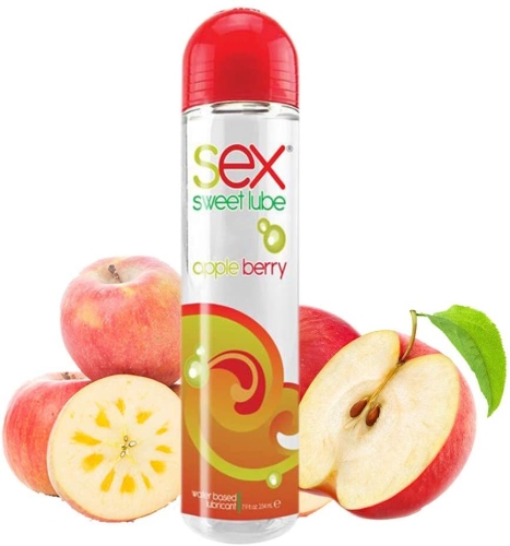 Лубрикант оральный на водной основе с ароматом яблока Topco Sex Sweet Lube 197мл - 1