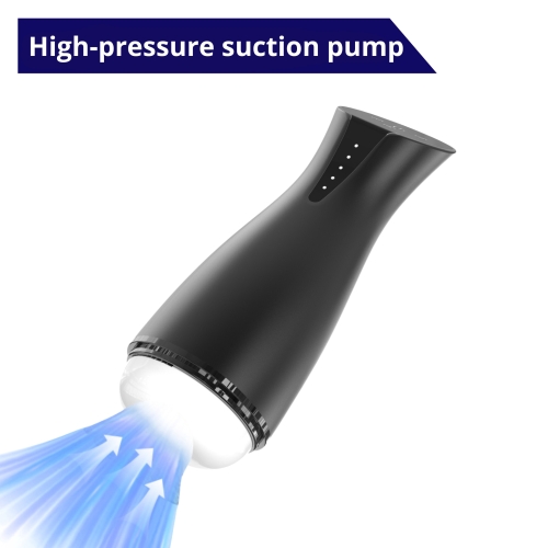 Мастурбатор с вибрацией черный Erospace Men’s Play Vacuum Male Masturbator модель B6 - 7