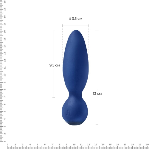 Анальна вібропробка синього кольору Adrien Lastic Little Rocket - 2