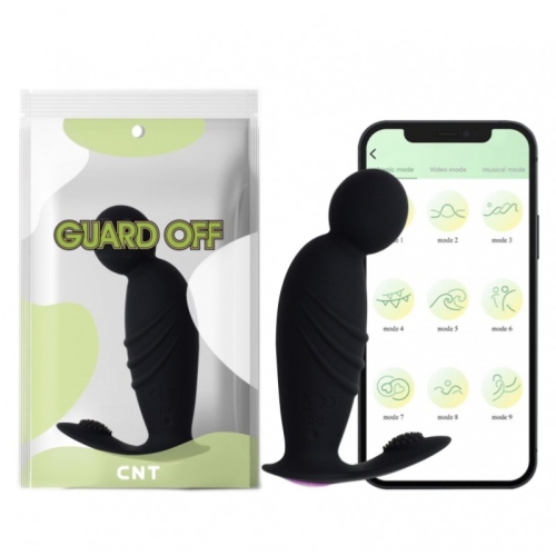 Масажер простатисо смарт підключенням та вібрацією Min Moai Anal Plug App Version чорного кольору - 1