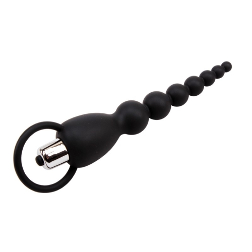 Анальные шарики с кольцом черного цвета Chisa Elite Power Beads - 3