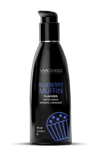 Оральний лубрикант на водній основі зі смаком чорничного мафіну Wicked Sensual Care Аqua 60 мл - 1
