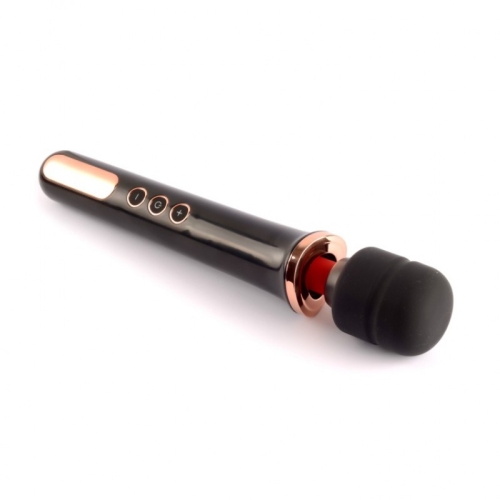 Сверхмощный вибромассажер Ванд черного цвета Vscnovelty Massager Wand - 3
