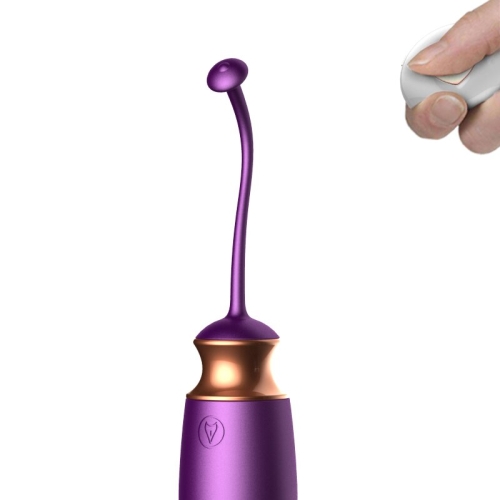 Віброяйце з підігрівом і пультом ДУ силіконовий фіолетовий Vibrating Love EGG USB - 12
