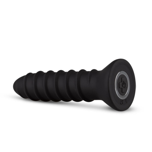 Анальний вібратор із рельєфом чорний EasyToys Screwed розмір S - 3