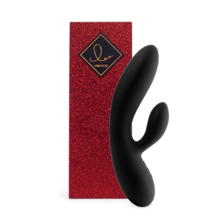 Вибратор кролик с отростком для клитора с двумя моторами чёрный FeelzToys Lea Rabbit Vibrator 