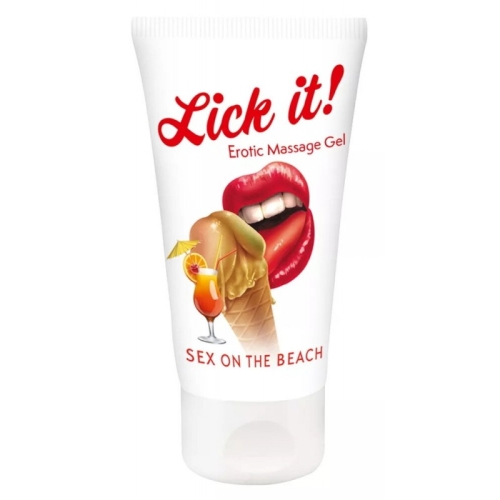 Оральний лубрикант на водяній основі зі смаком Секс на пляжі Lick It! Sex On The Beach 50мол - 1