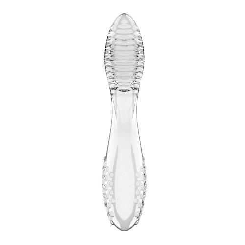Двусторонний стеклянный дилдо прозрачный Satisfyer Dazzling Crystal 2 Transparent - 1