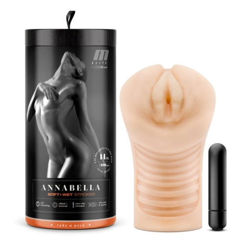 Мастурбатор вагина с вибропулей бежевого цвета Blush Annabella - 2