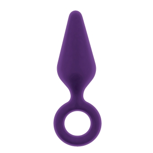 Анальная пробка с кольцом фиолетового цвета Dream Toys FLIRTS PULL PLUG 