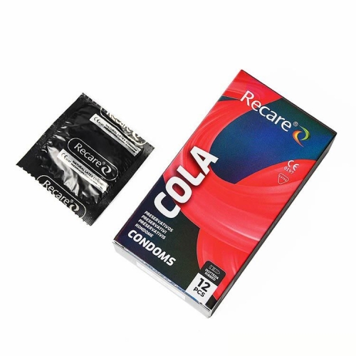 Презервативы с пупырышками и ребрами аромат Кола Recare Cola Dotted&amp;amp;Ribbed Condoms Holographic 12 штук - 3