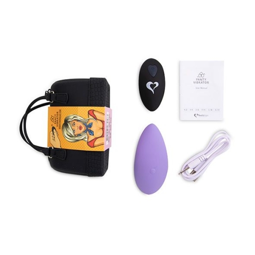 Вібратор в трусики з пультом ДУ фіолетовий з сумочкою чохлом FeelzToys Panty Vibrator - 6