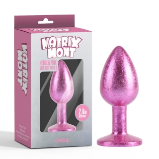 Анальна пробка із кристалом рожевого кольору Chisa Nebula Gem Butt Plug розмір Small