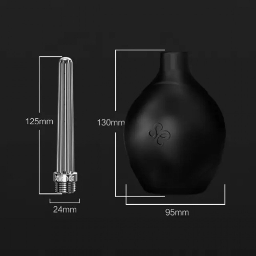 Анальний душ чорний Lockink, 450 мл - 5