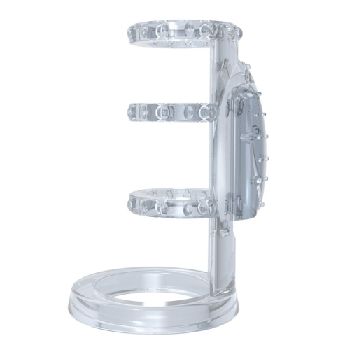 Прозора вібронасадка на членс відкритою головкою Chisa Vibrating Cock Cage - 2