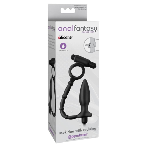 Вібромасажер простати з ерекційним кільцем чорний Pipedream Anal Fantasy Collection - 3