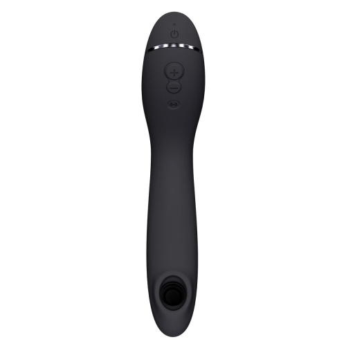 Вибратор для точки G с вакуумной стимуляцией зеленого цвета Womanizer OG Dark Grey - 2