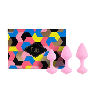 Набор силиконовых анальных пробок розовые FeelzToys Bibi Butt Plug