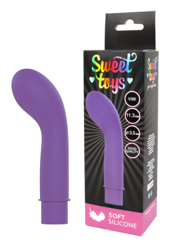 Вібратор силіконовий вагінальний для точки G фіолетовий SWEET TOYS - 4