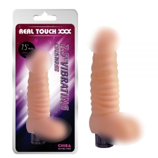 Вибратор реалистичный рельефный телесного цвета Chisa Cock No 02