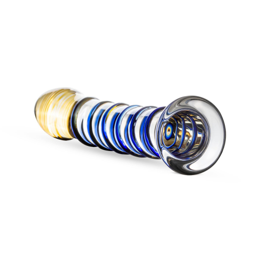 Скляний фалоімітатор ребристий Gildo Glass Dildo No. 1 - 4