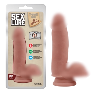 Фалоімітатор реалістичний на присоску бежевий з мошонкою CHISA Sex Lure