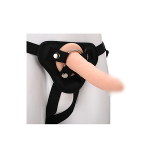 Реалістичний страпон на поясі зі знімним фалоімітатором REALSTUFF STRAP ON REAL DILDO