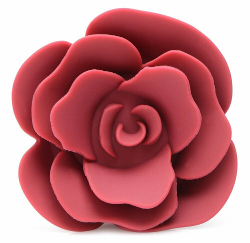 Анальная пробка роза красного цвета Master Series Booty Bloom - 5