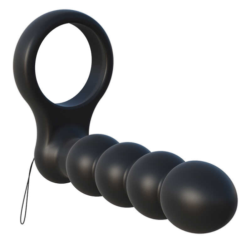 Вибронасадка на член для двойного проникновения черного цвета Pipedream C Ringz Remote Control Double Penetrator Dildo - 6