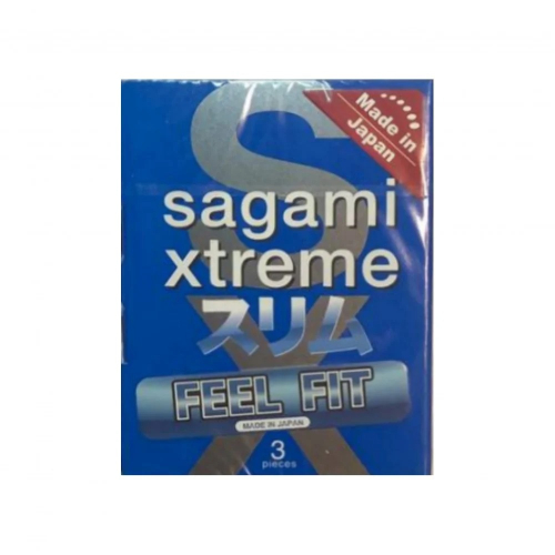 Презервативы супертонкие из натурального латекса Sagami Xtreme Feel Fit 3 штуки - 2