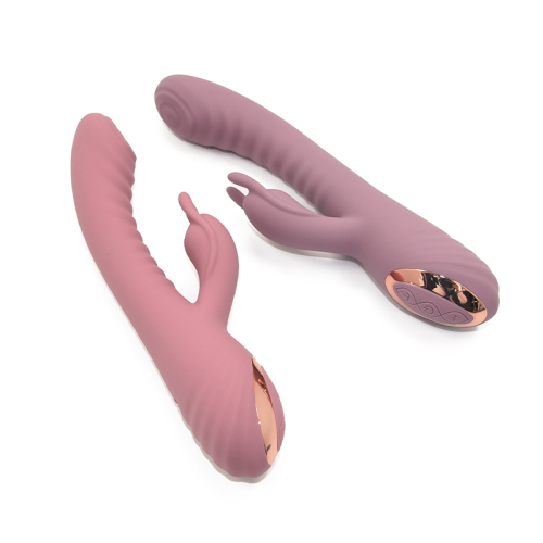 Вибратор рельефный вагинальный с отростком для клитора розового цвета Sweet Em Velvet Lure - 9