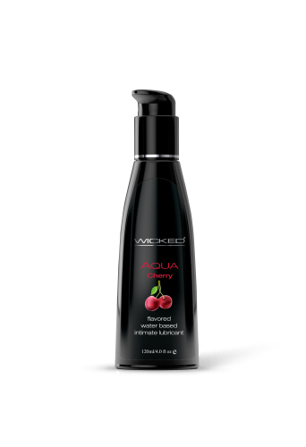 Оральный лубрикант на водной основе со вкусом вишни Wicked Sensual Care Аqua 120 мл - 1