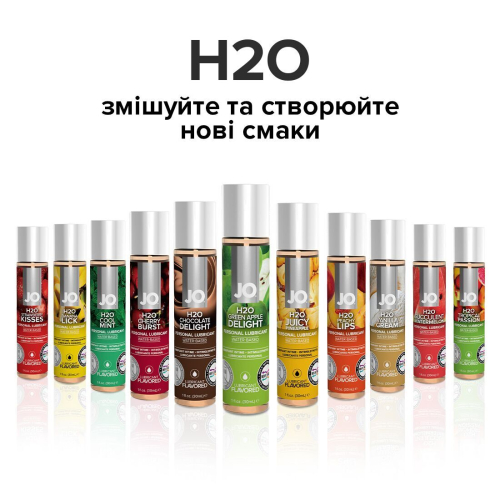 Лубрикант съедобный для минета и кунилингуса вкус зеленого яблока System JO H2O 30 мл - 5