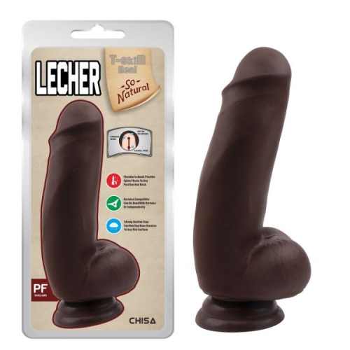Фаллоимитатор на присоске коричневого цвета Chisa Lecher - 2