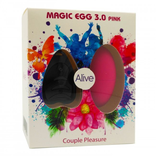 Віброяйце Alive Magic Egg 3.0 Pink з пультом ДУ силіконове для точки джі Алайв - 4