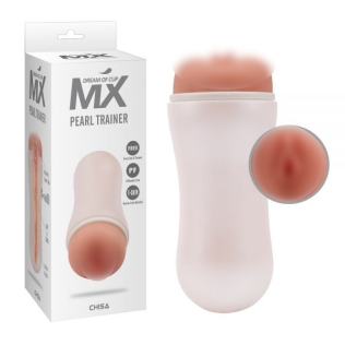 Мастурбатор вагина в колбе для мужчин телесного цвета Chisa Pearl Trainer