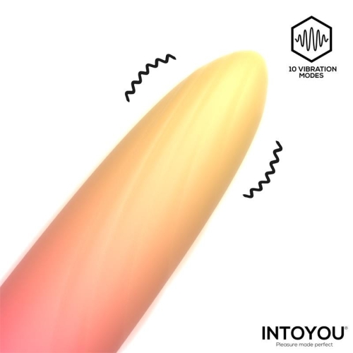 Віброкуль для стимуляції клітора помаранчевий Intoyou Fiora Dual Layer Vibrating Bullet - 3
