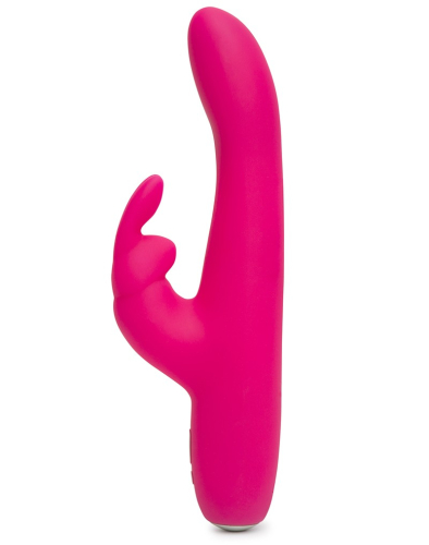 Вибратор с отростком для клитора розового цвета Fifty shades of grey Happy Rabbit Slimline Curve - 2