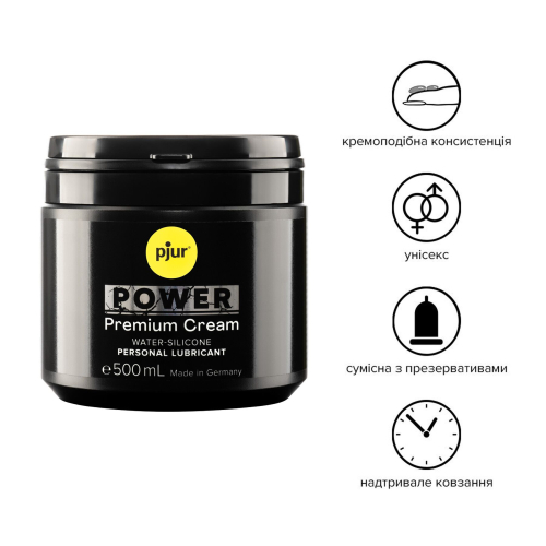 Лубрикант на комбінованій основі pjur POWER Premium Cream 500 мл (П'юр, Пджюр) - 2