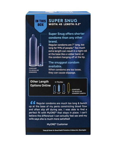 Презервативи із натурального каучукового ONE MyONE Super Snug 10 штук - 4
