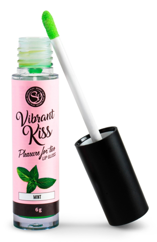 Блиск для губ з ефектом вібрації зі смаком м'яти Secret Play Vibrant Kiss, 6 грам - 2