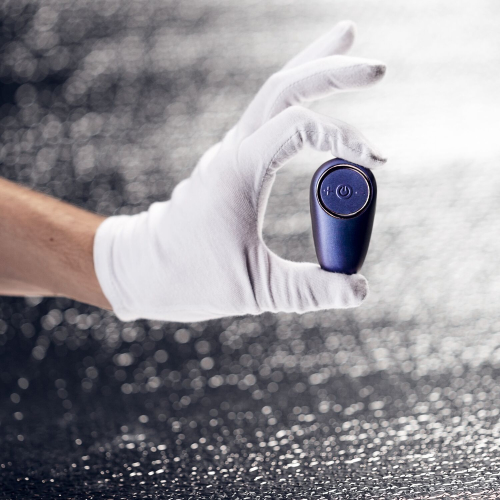 Ерекційне віброкільце на член з пультом ДУ фіолетове Hueman Infinity Ignite Vibrating Cock Ring - 11
