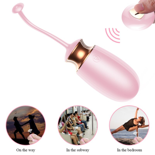 Віброяйце з підігрівом і пультом ДУ Vibrating Silicone Love EGG USB - 12