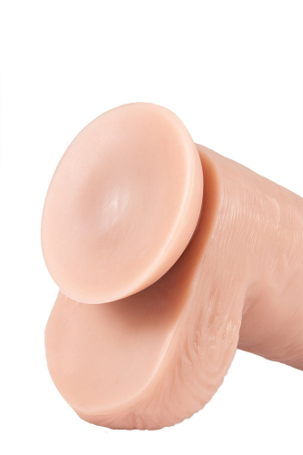 Толстый реалистичный фаллоимитатор с присоской телесный Blush Dr. Skin - 7
