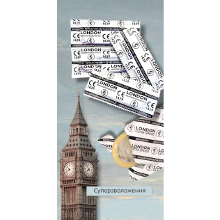 Презерватив латексный ультратонкий прозрачный LONDON 1шт