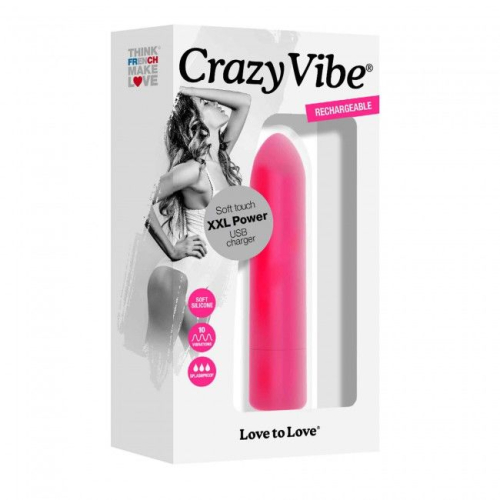 Вибропуля перезаряжаемая розовая Love To Love Crazy Vibe - 3