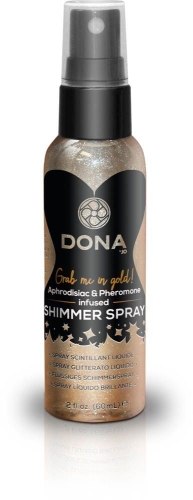 Спрей для тела с блестками DONA Shimmer Spray Gold (60 мл) - 1