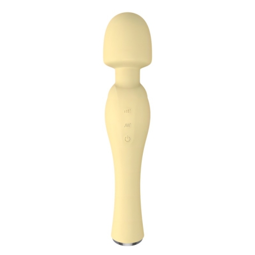 Вібратор ванд у вигляді мікрофона для клітора жовтий Drywell Ultra-long life battery AV Wand Massager Blossom - 1